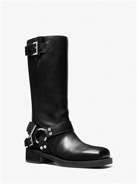 michael michael kors crosby|MICHAEL Michael Kors Women's Crosby Leather Moto Booties.